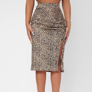 Cheetah print skirt